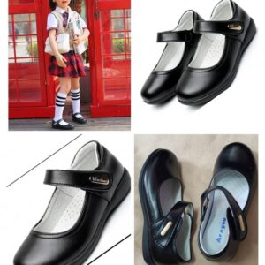 Girls High Quality Leather School Shoes