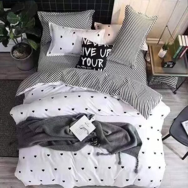 12 6x6 Duvet Cover Set – Duvet Cover, Bedsheet & 2 Pillowcases Soft Bedding Set