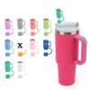 1`3 Stanley Mug Straw Topper – 3D Food Grade Silicone Straw Cover Cap Splash-Proof Reusable Straw Protector