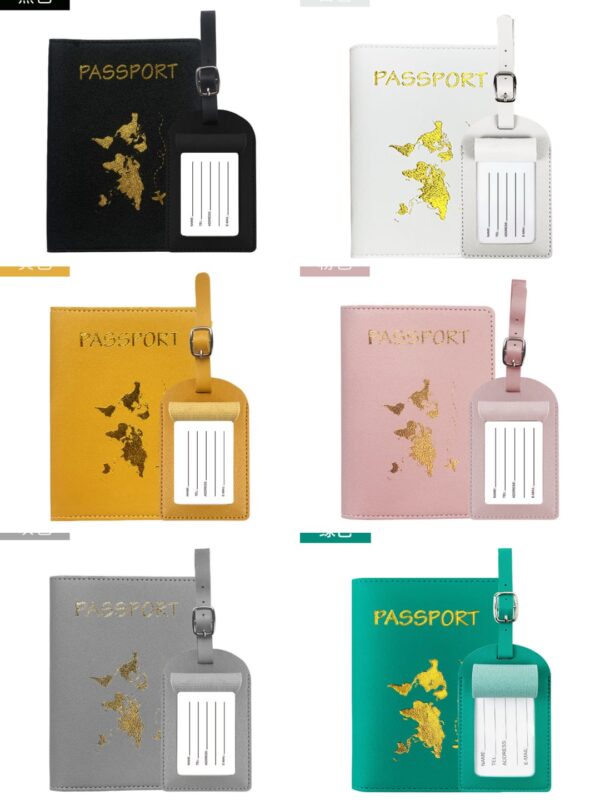 17 2-in-1 Passport Holder with Luggage Tag – Travel Passport Wallet & Suitcase Tag Set