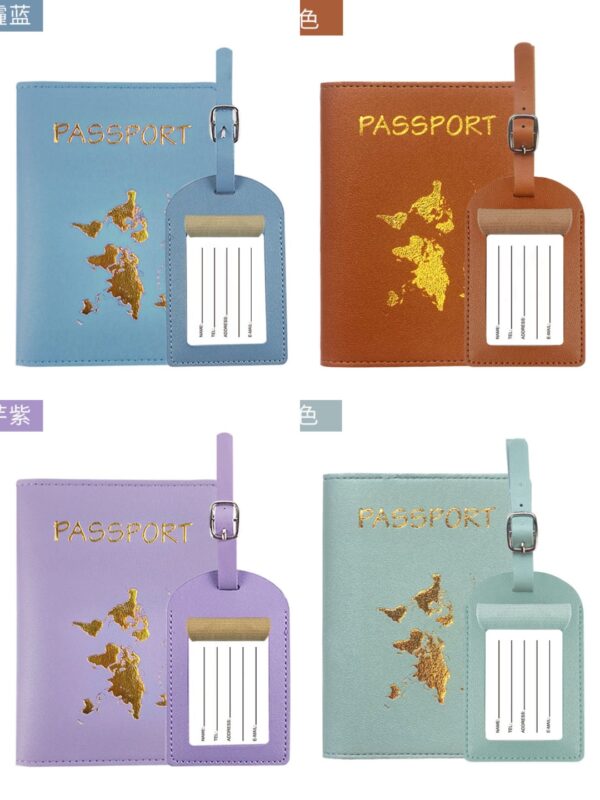 17`1 2-in-1 Passport Holder with Luggage Tag – Travel Passport Wallet & Suitcase Tag Set