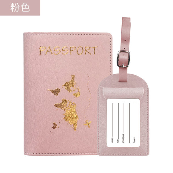 17`3 2-in-1 Passport Holder with Luggage Tag – Travel Passport Wallet & Suitcase Tag Set