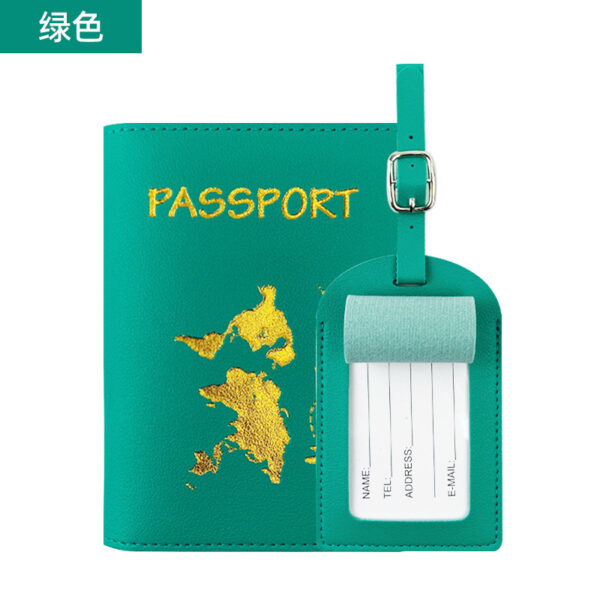 17`5 2-in-1 Passport Holder with Luggage Tag – Travel Passport Wallet & Suitcase Tag Set
