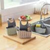 21`1 Double Sided Sink Sider Organizer – TPR+ABS Kitchen & Bathroom Sink Storage Rack (22x12cm)