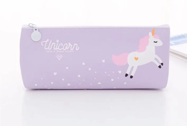 Unicorn Pencil Pouch – High Quality PU Leather School Pencil Case for Kids Stationery Storage