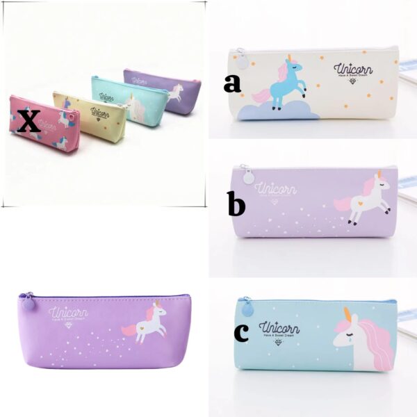 Unicorn Pencil Pouch – High Quality PU Leather School Pencil Case for Kids Stationery Storage