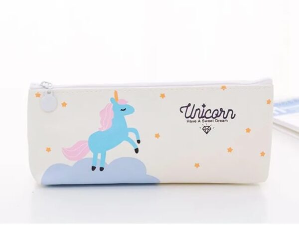 Unicorn Pencil Pouch – High Quality PU Leather School Pencil Case for Kids Stationery Storage