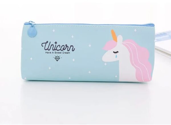 Unicorn Pencil Pouch – High Quality PU Leather School Pencil Case for Kids Stationery Storage