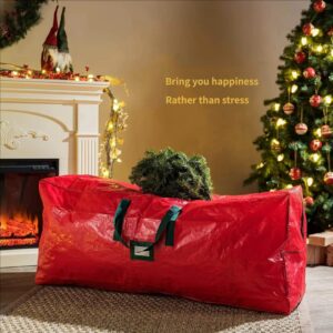 Christmas Tree Storage Bag – Waterproof, Tear & Termite Proof Xmas & Decoration Organizer (122×51×39cm, Fits up to 7FT)