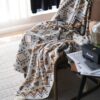 12`1 Nordic Bohemian Knitted Throw Blanket with Tassels – Cozy Decorative Sofa & Bed Throw (180 × 130cm)