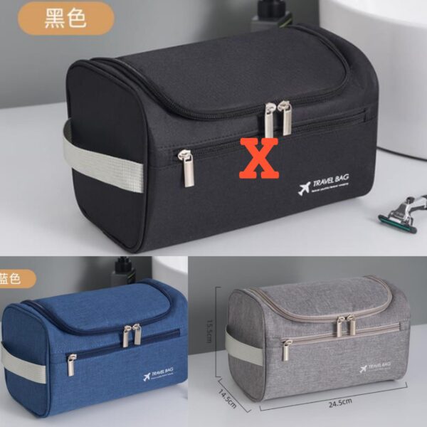 14 Travel Portable Cosmetic Bag – Large Capacity Makeup & Toiletry Organizer (Grey)
