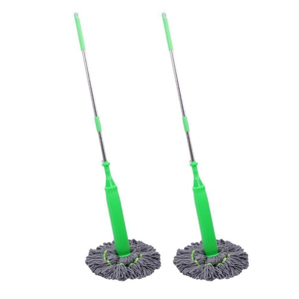 360° Rotating Self-Wringing Twist Mop – Retractable Microfiber Floor Mop for All Floor Types